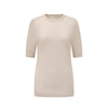 SWAYING 25 Early Autumn Saddle Shoulder Wool T-shirt SW-SW25PF1T11C1-XING Apricot